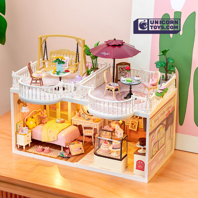 Sunny Break Terrace | Rolife Super Creator DWP08 DIY Stackable Dollhouse Miniatures Kit