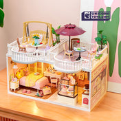 Chic Café Terrace | Rolife Super Creator DWP09 DIY Stackable Dollhouse Miniatures Kit