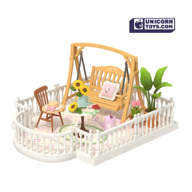 Sunny Break Terrace | Rolife Super Creator DWP08 DIY Stackable Dollhouse Miniatures Kit
