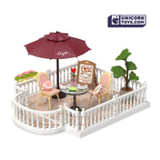 Chic Café Terrace | Rolife Super Creator DWP09 DIY Stackable Dollhouse Miniatures Kit