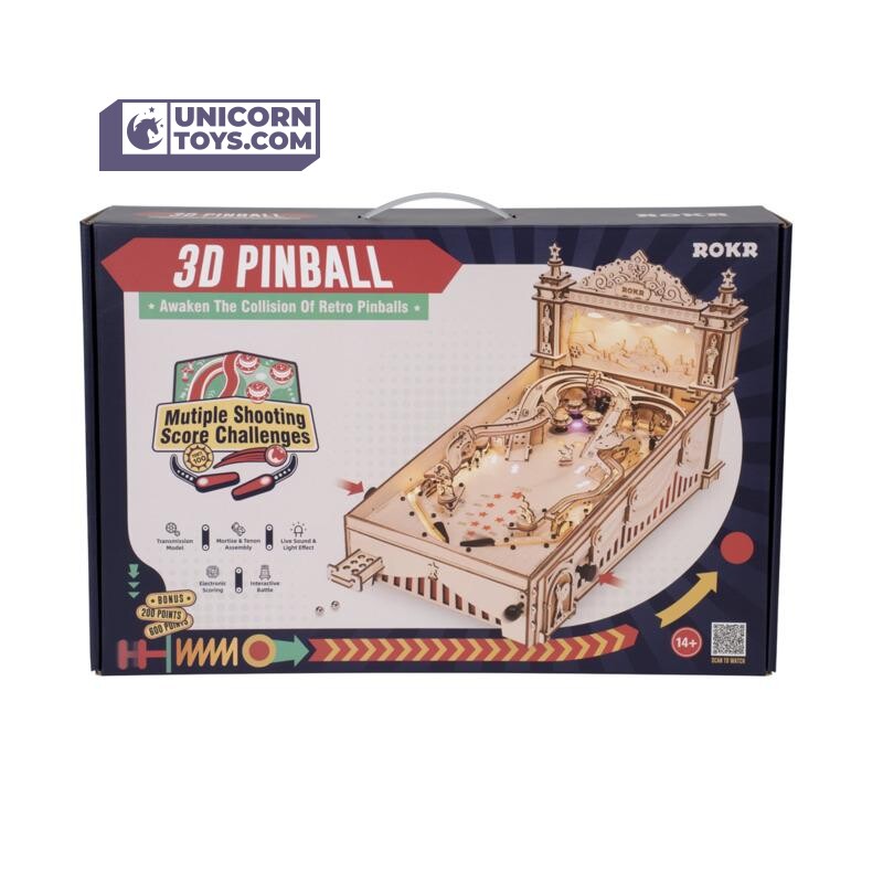 Mechanical Pinball Machine | Robotime ROKR EG01 3D Wooden Puzzle Kit