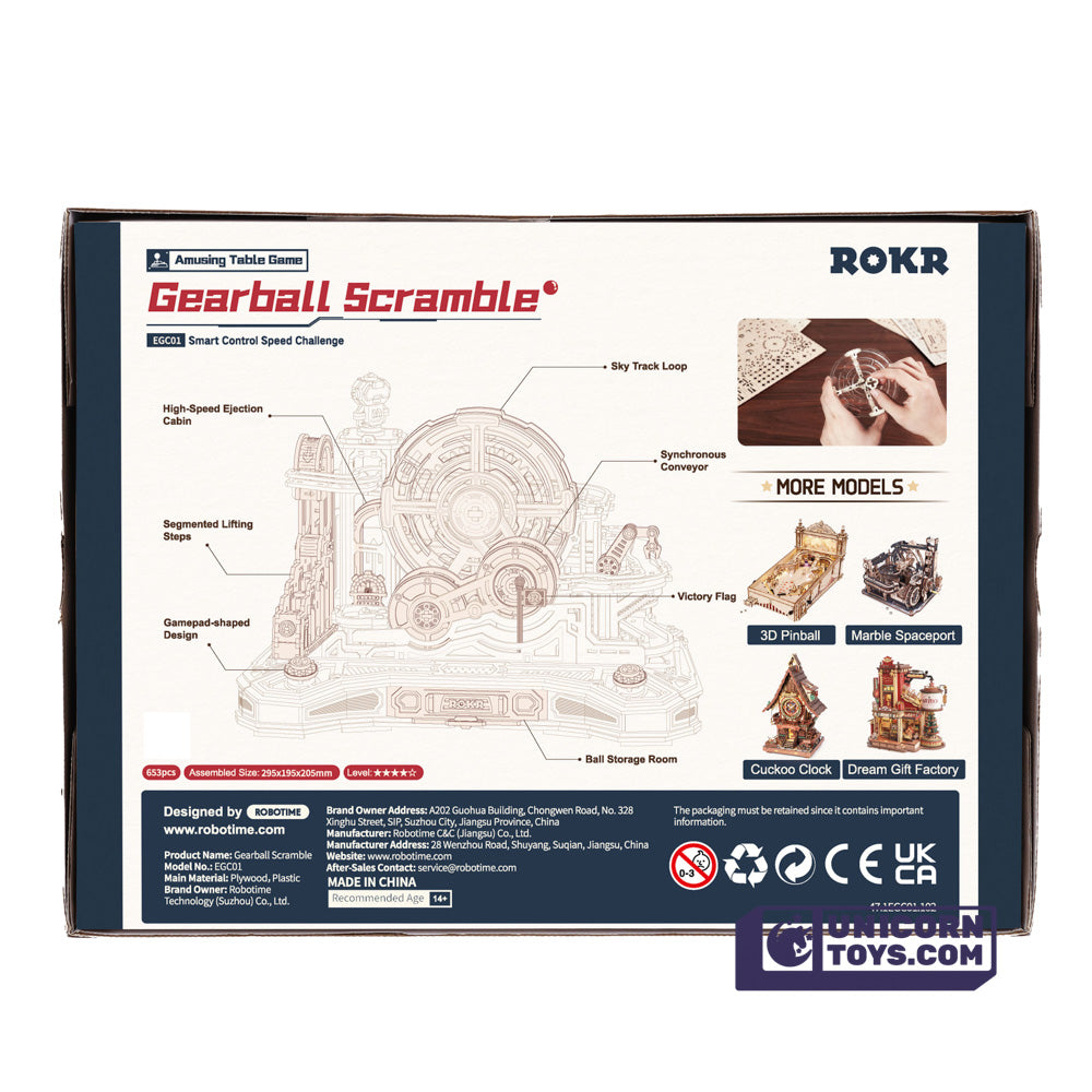 Gearball scramble | ROKR 3D Mechanical Gear Puzzle Kit EGC01