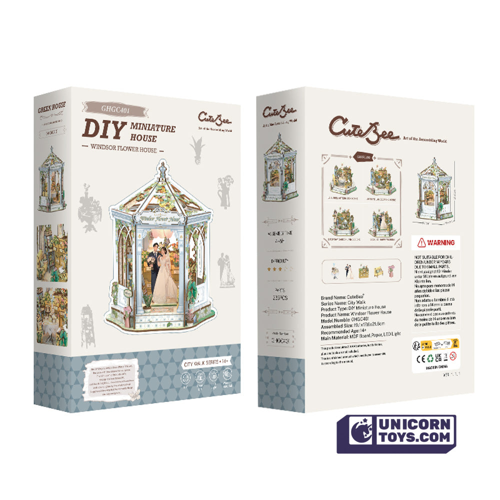 Windsor Flower House | CuteBee GHGC401 DIY Miniature House Kit