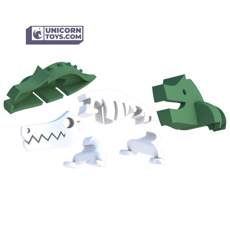 Crocodile | Halftoys Magnetic 3D Jigsaw Puzzle Animal Educational Toy for Age 3+