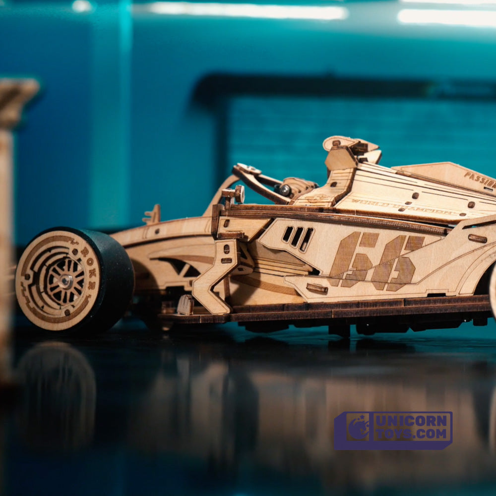 F1 racing car | ROKR 3D Mechanical Gear Puzzle Kit LK505