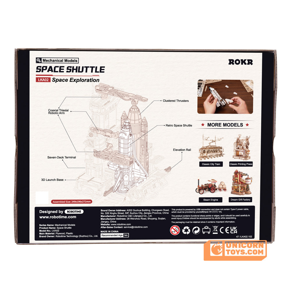 Space Shuttle | Robotime ROKR LKA02 Mechanical Gears Puzzle Kit