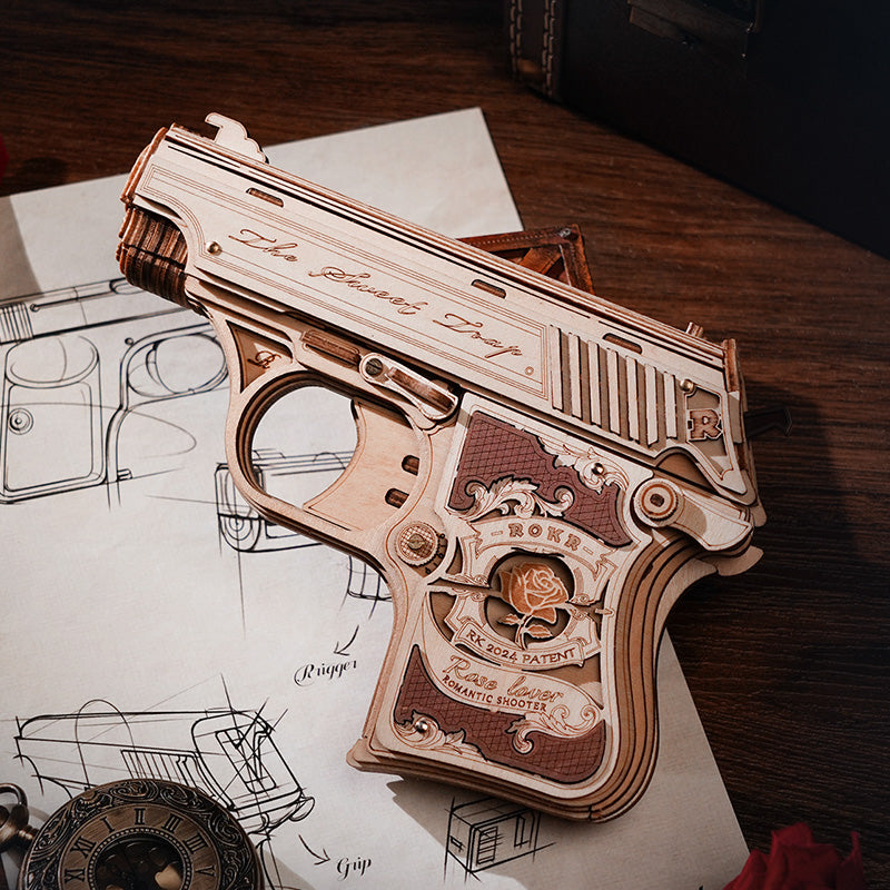 Mini gun | ROKR 3D Mechanical Gear Puzzel Kit LQ502