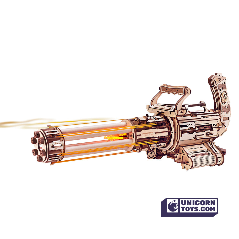 Rotating-Barrel Machine Gun | ROKR 3D Mechanical Gear Puzzel Kit LQA01