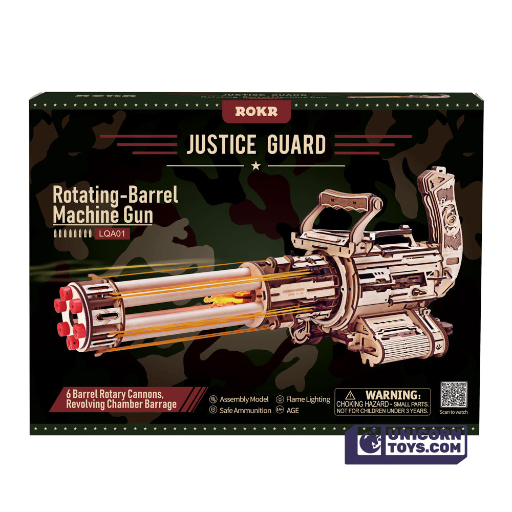 Rotating-Barrel Machine Gun | ROKR 3D Mechanical Gear Puzzel Kit LQA01