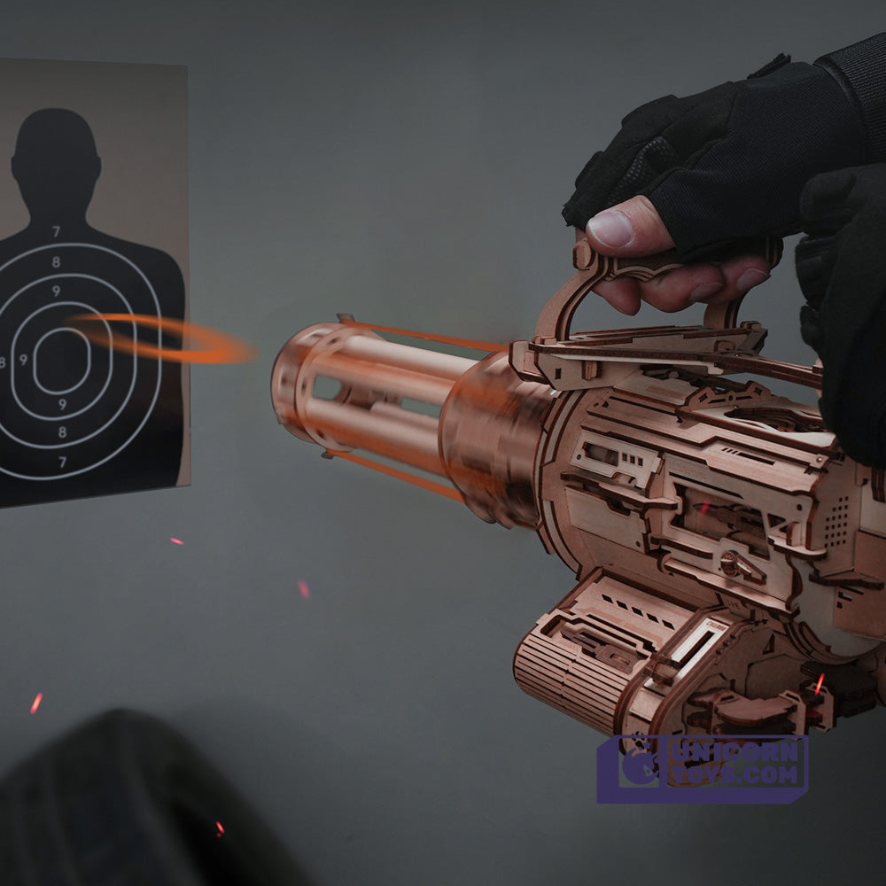 Rotating-Barrel Machine Gun | ROKR 3D Mechanical Gear Puzzel Kit LQA01