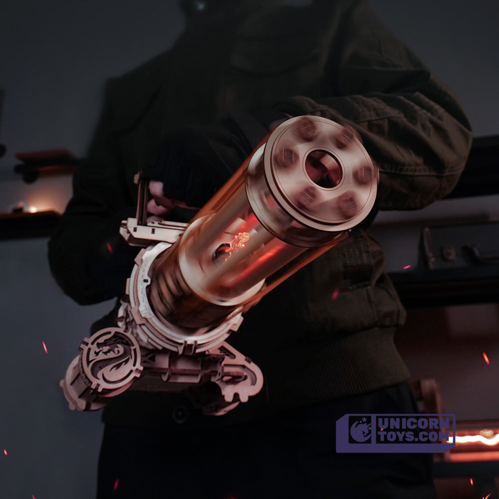 Rotating-Barrel Machine Gun | ROKR 3D Mechanical Gear Puzzel Kit LQA01