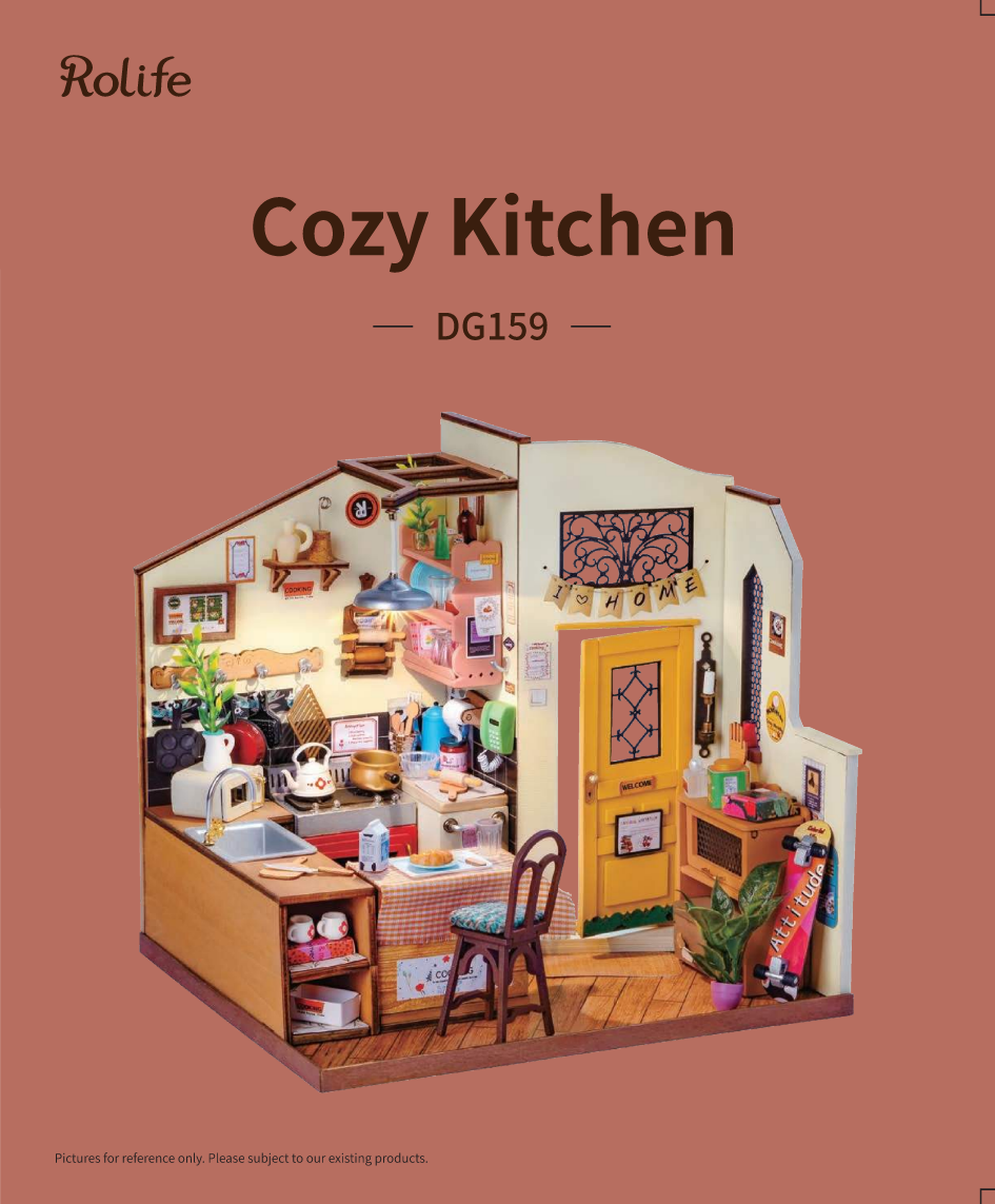 DG159 - Cozy Kitchen | Robotime Rolife Miniatures Kit Manual