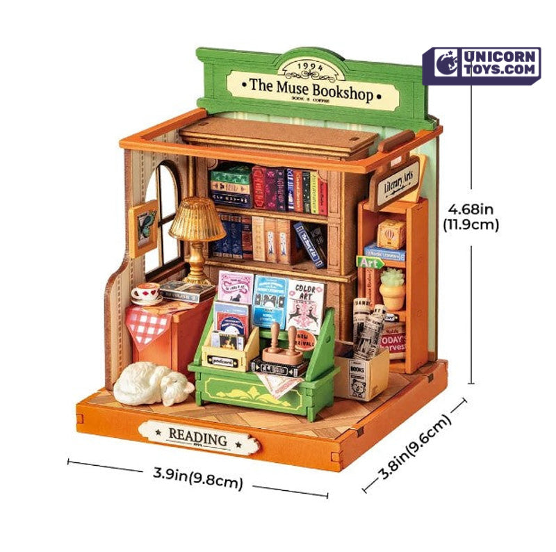 The Muse Bookshop | Robotime Rolife DS040 DIY Dollhouse Miniatures House