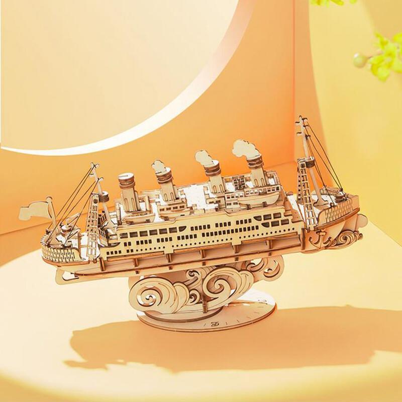 Cruise Ship | ROKR 3D Wooden Puzzle TG306 Wooden Model Ship Hand-Made Craft Gift & Decoration