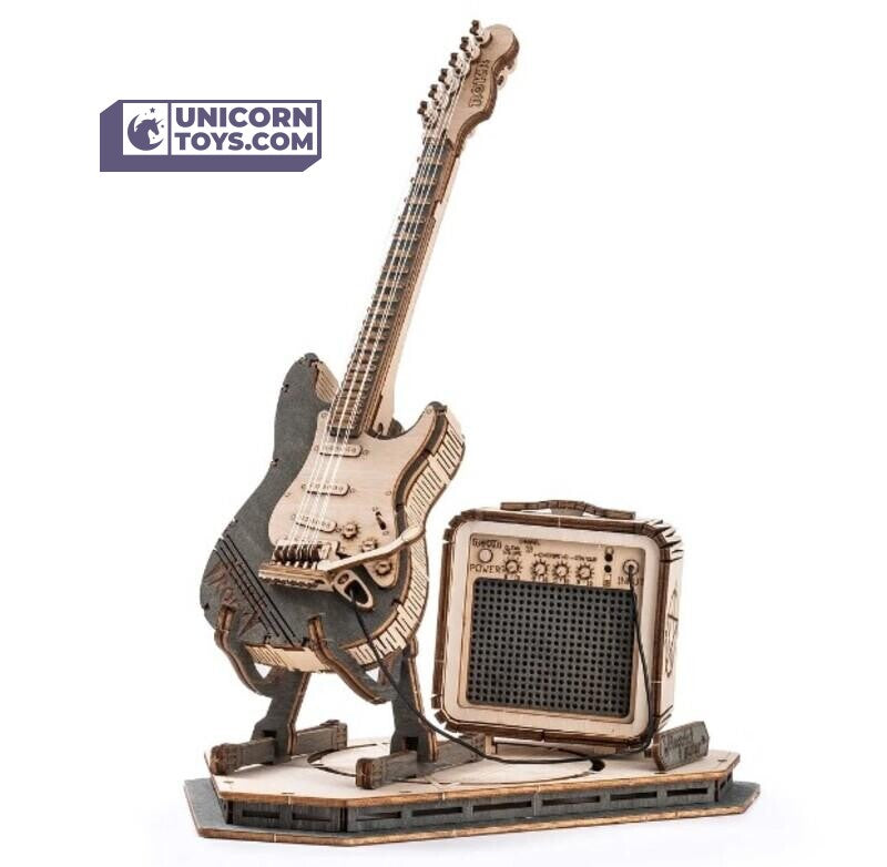 Electric Guitar | ROKR 3D Wooden Puzzle TG605K Wooden Musical Instrument Model Kit