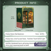 Owl Bookstore | CuteBee SD02 DIY Miniature Book Nook Kit