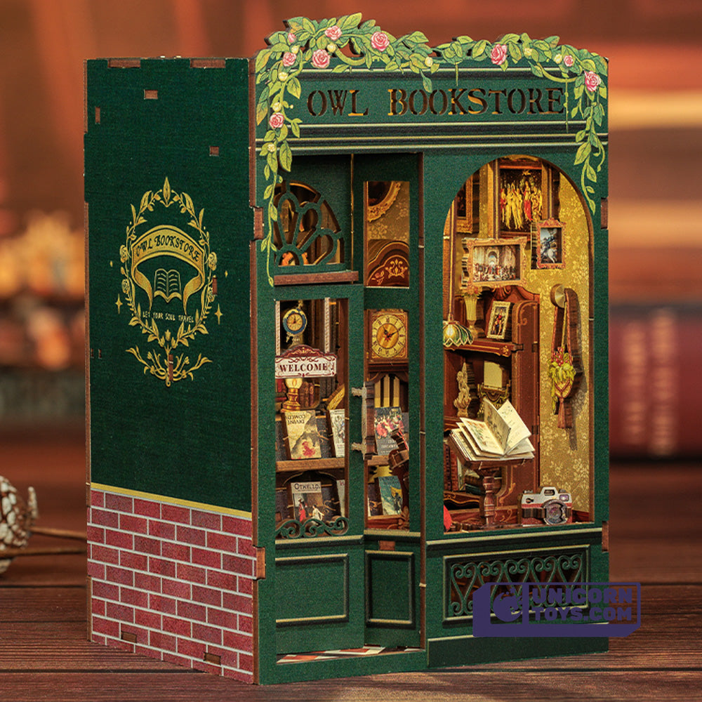 Owl Bookstore | CuteBee SD02 DIY Miniature Book Nook Kit