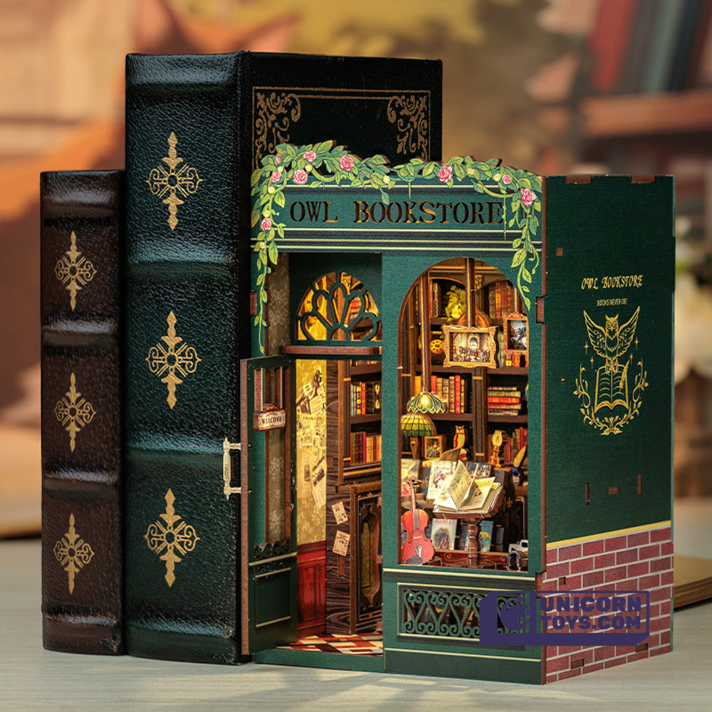 Owl Bookstore | CuteBee SD02 DIY Miniature Book Nook Kit