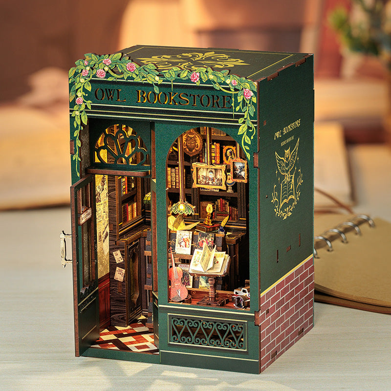 Owl Bookstore | CuteBee SD02 DIY Miniature Book Nook Kit