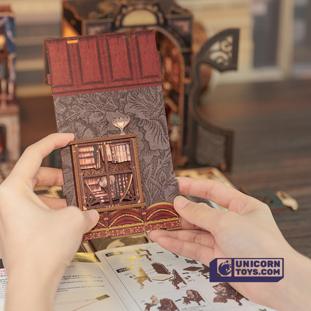 Count Cat's Study | CuteBee SD03 DIY Miniature Book Nook Kit