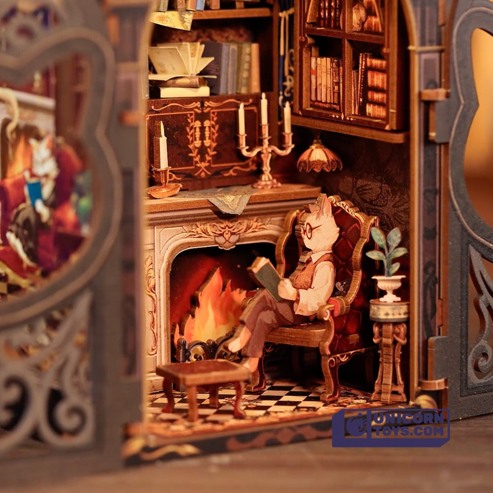 Count Cat's Study | CuteBee SD03 DIY Miniature Book Nook Kit
