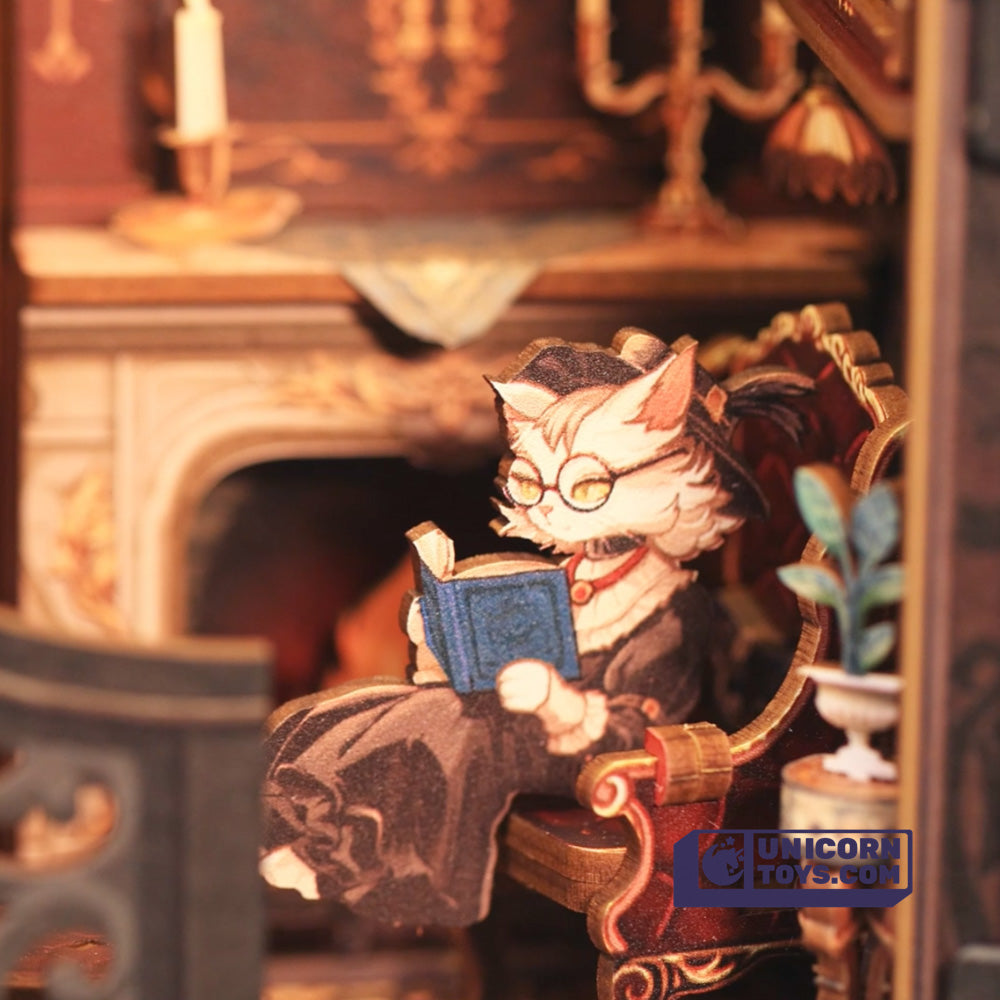 Count Cat's Study | CuteBee SD03 DIY Miniature Book Nook Kit