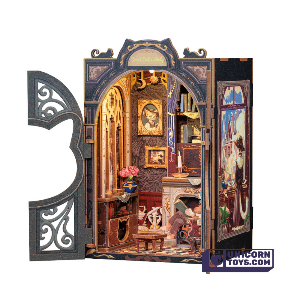 Count Cat's Study | CuteBee SD03 DIY Miniature Book Nook Kit