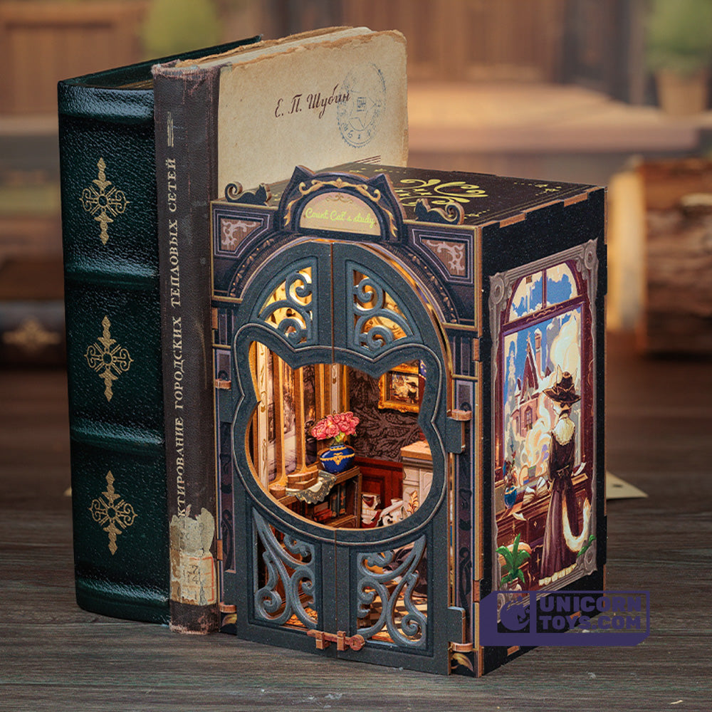 Count Cat's Study | CuteBee SD03 DIY Miniature Book Nook Kit