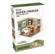 Sweet Sips Tea | Rolife Super Creator DW011 DIY Stackable Dollhouse Miniatures Kit