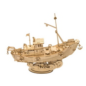 Fishing Ship | ROKR 3D Wooden Puzzle TG308 Wooden Model Ship Hand-Made Craft Gift & Decoration