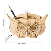 Owl Storage Box | ROKR 3D Wooden Puzzle TG405 Wooden Storage Box Hand-Made Craft Gift & Decoration