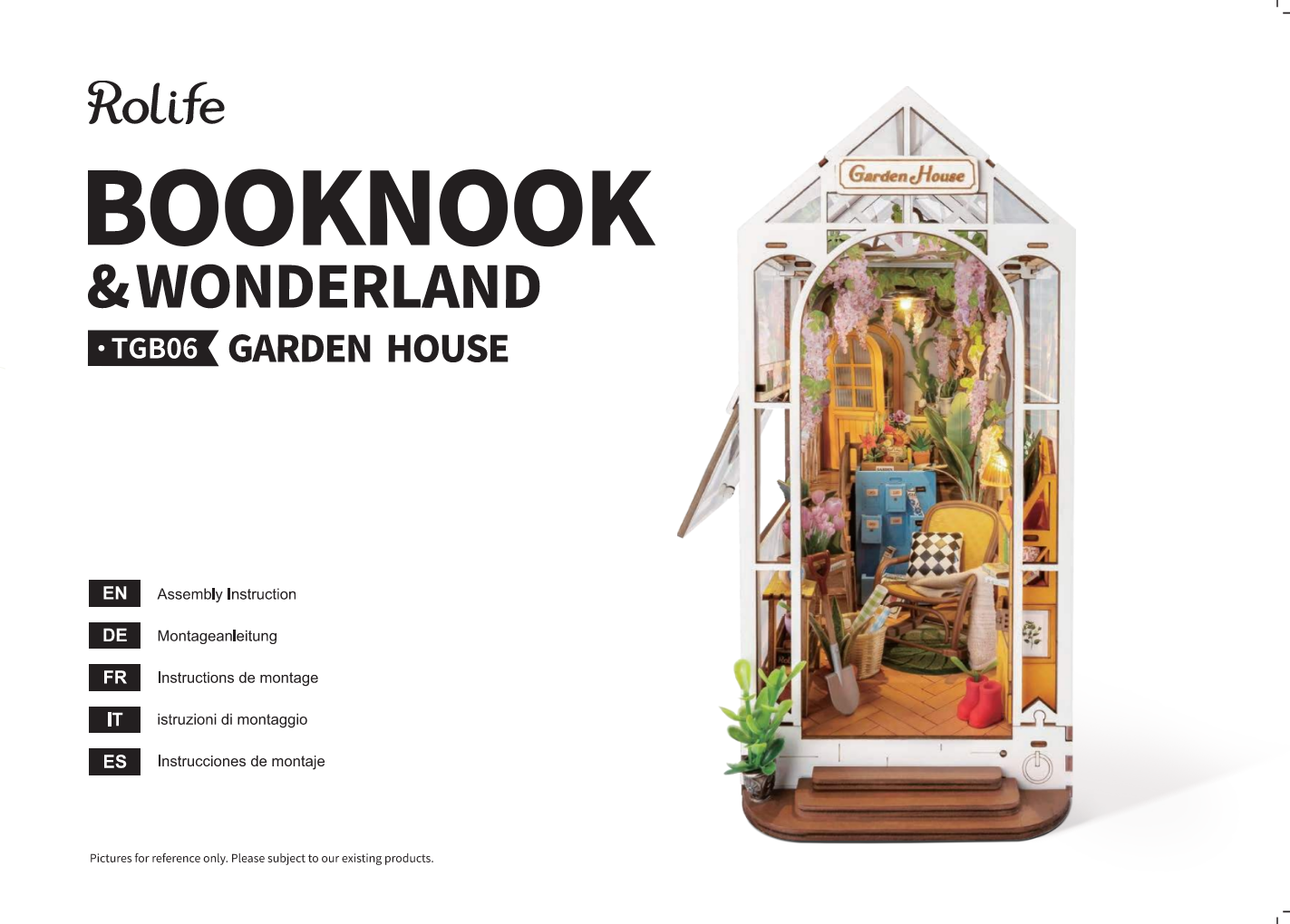 TGB06 - Garden House | Robotime Rolife DIY Miniature Book Nook Manual