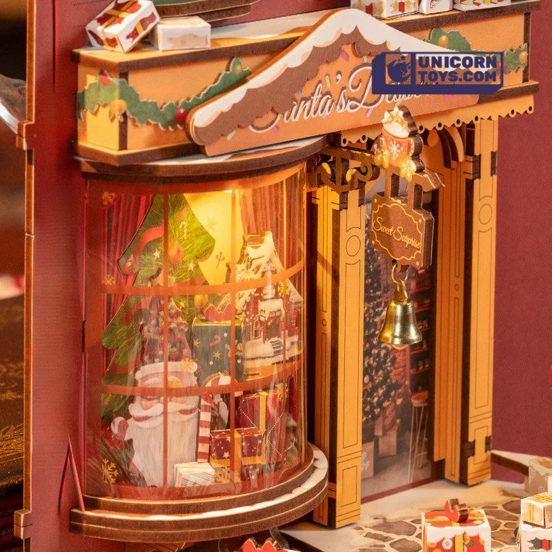 Christmas Street | Robotime Rolife TGC06 DIY Miniature Book Nook Kit