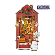 Christmas Indoor Scene | Robotime Rolife TGC07 DIY Miniature Book Nook Kit