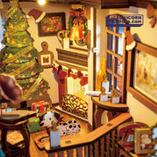 Christmas Indoor Scene | Robotime Rolife TGC07 DIY Miniature Book Nook Kit