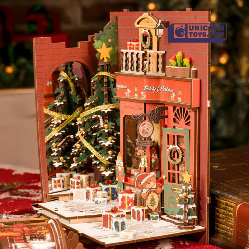 Christmas Indoor Scene | Robotime Rolife TGC07 DIY Miniature Book Nook Kit
