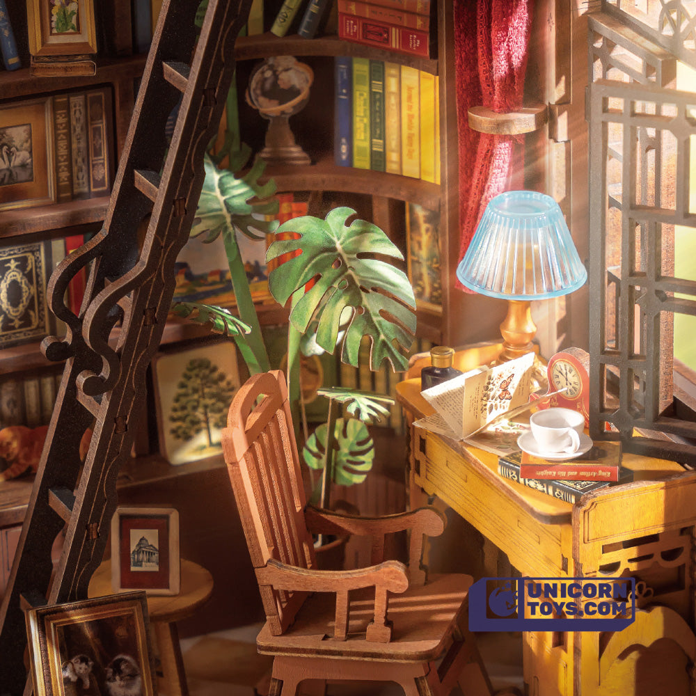 Silent Corner Study | Rolife TGE02 DIY Miniature Book Nook and Wonderland Kit