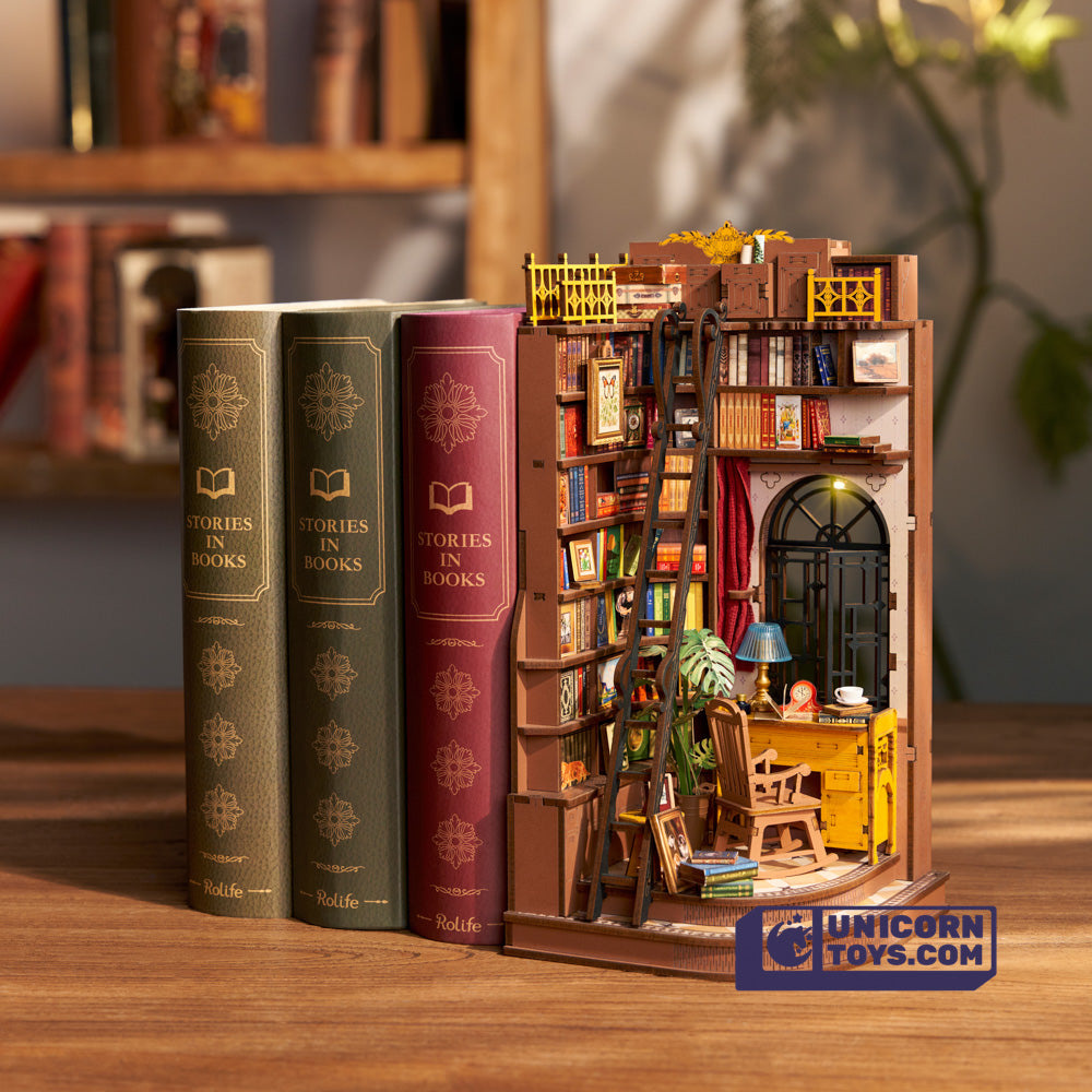 Silent Corner Study | Rolife TGE02 DIY Miniature Book Nook and Wonderland Kit