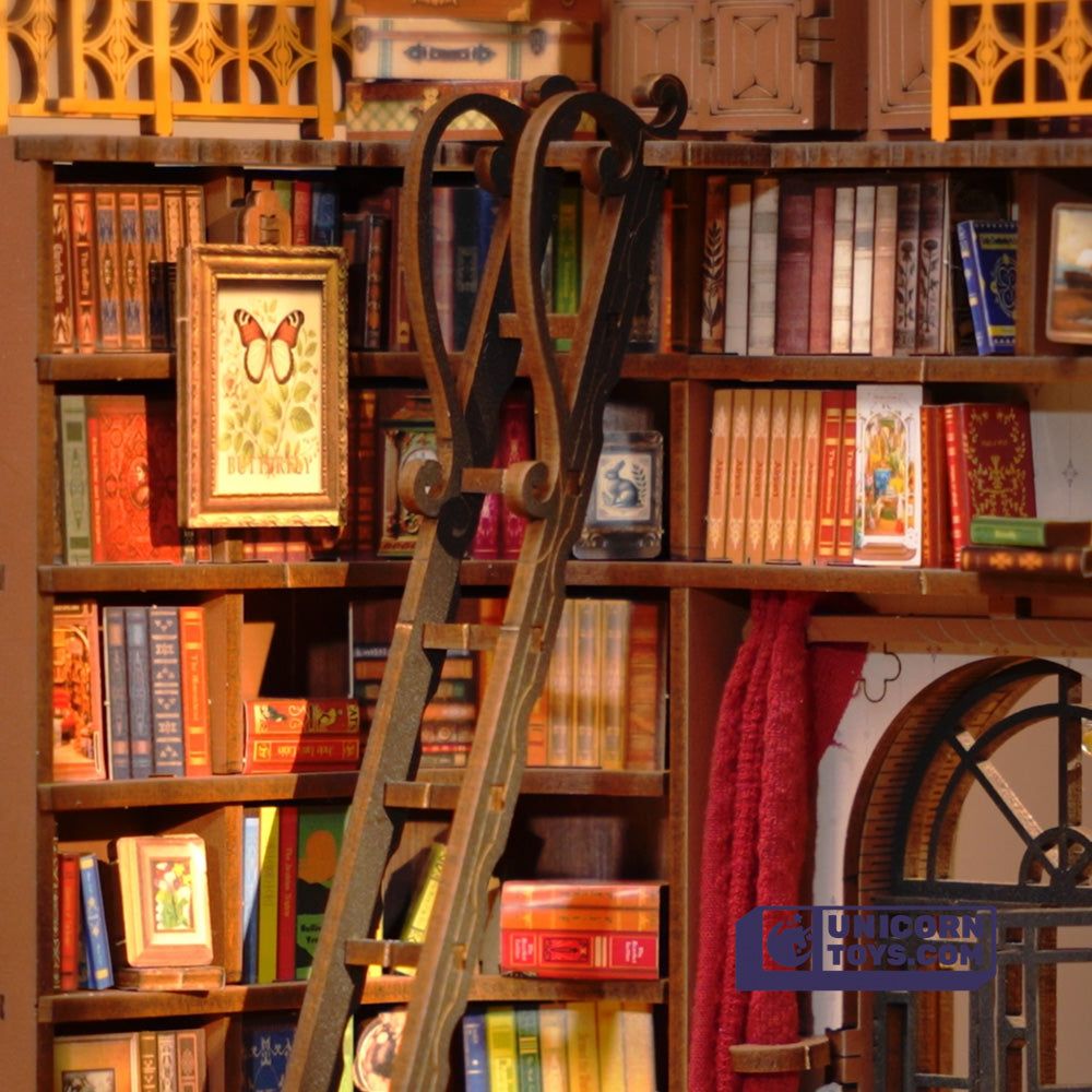Silent Corner Study | Rolife TGE02 DIY Miniature Book Nook and Wonderland Kit
