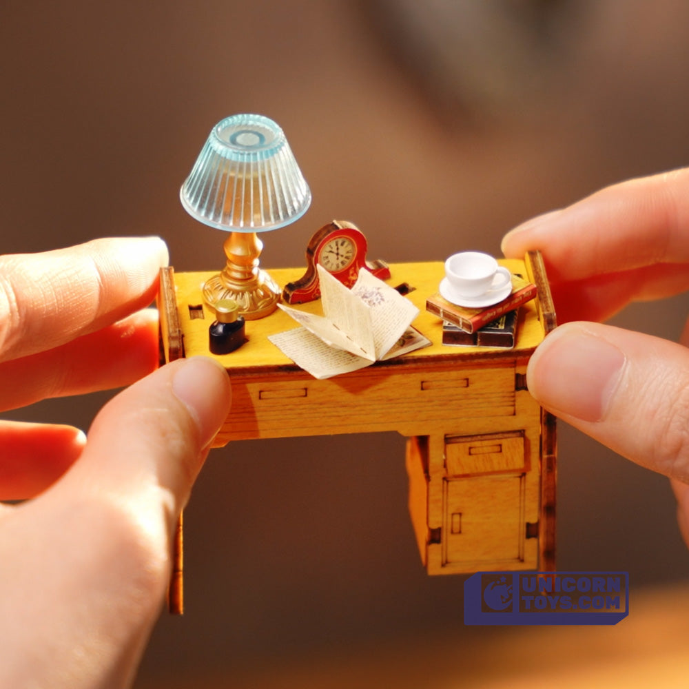 Silent Corner Study | Rolife TGE02 DIY Miniature Book Nook and Wonderland Kit