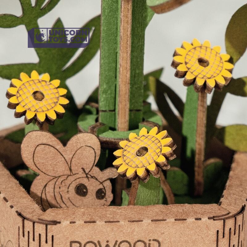 Sun Flower | Rowood TW011 Wooden Flower Hand-Made Craft Gift & Decoration