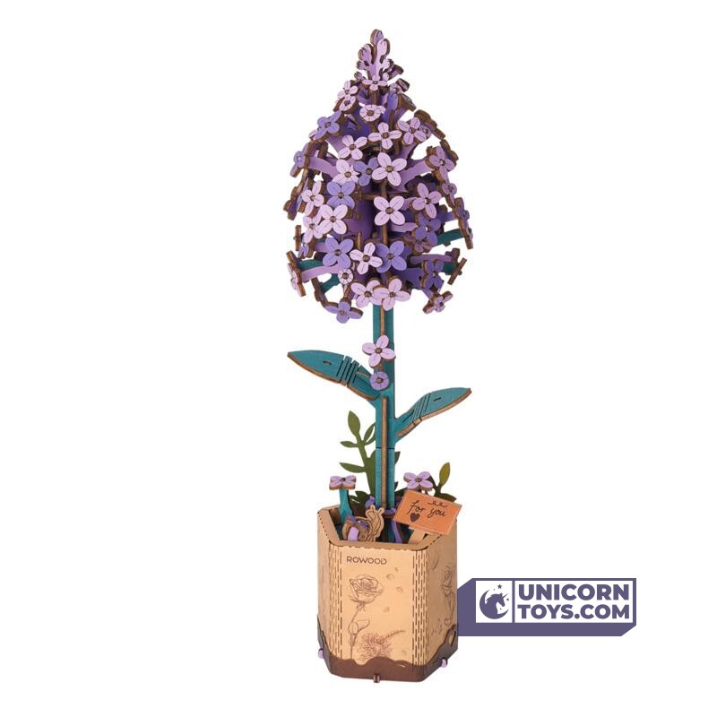 Lilac | Rowood TW021 Wooden Flower Hand-Made Craft Gift & Decoration