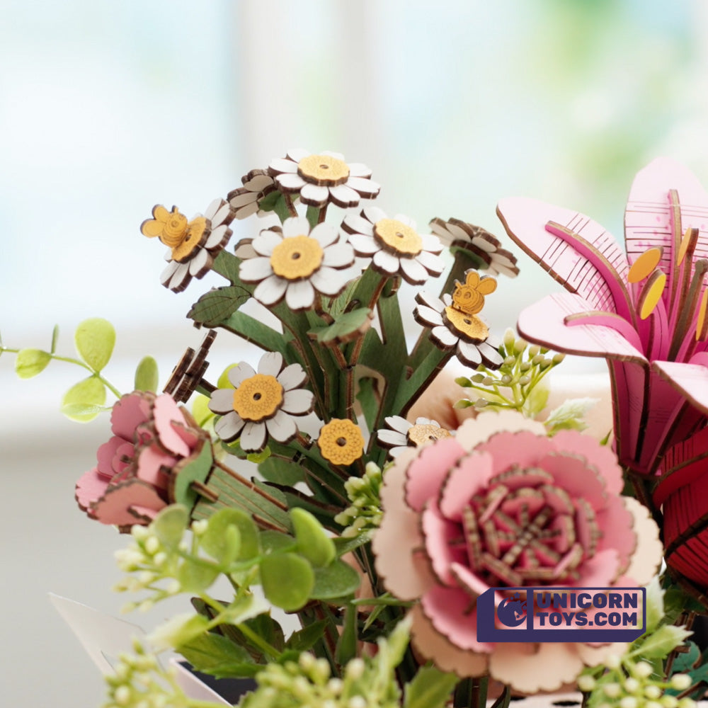 Wooden Flower Basket | Robotime 3D Wooden Puzzle TW03H