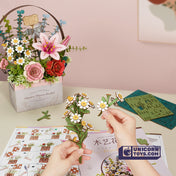 Wooden Flower Basket | Robotime 3D Wooden Puzzle TW03H