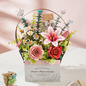 Wooden Flower Basket | Robotime 3D Wooden Puzzle TW03H