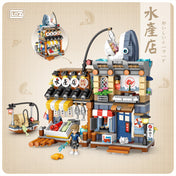 Fish Shop | LOZ 1231 Building Bricks Mini Street Set for Ages 10+
