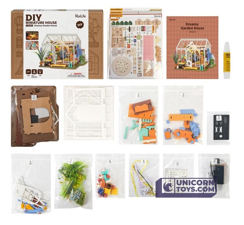 Dreamy Garden House | Robotime DG163 DIY Dollhouse Miniatures Kit