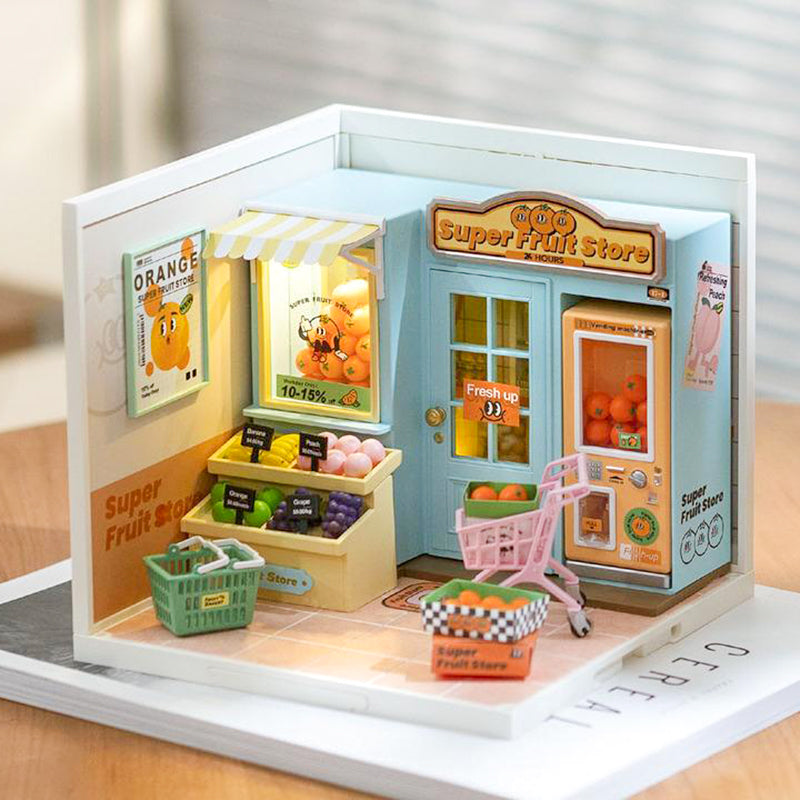 Super Fruit Store | Rolife Super Creator DW003 DIY Stackable Dollhouse Miniatures Kit