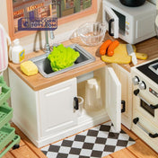 Happy Meals Kitchen | Rolife Super Creator DW008 DIY Stackable Dollhouse Miniatures Kit