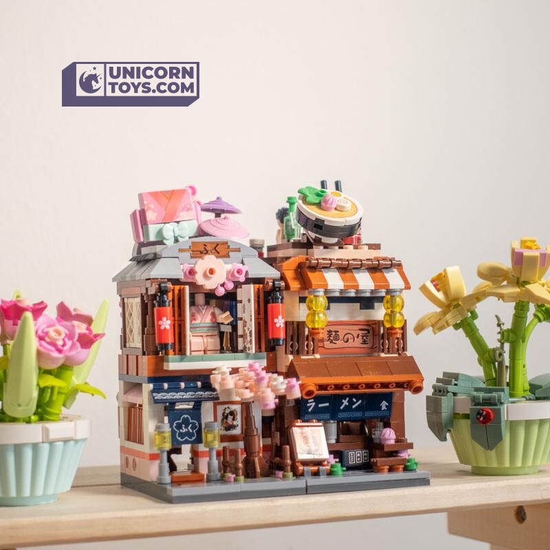 Ramen Noodle Shop | LOZ 1654 Building Bricks Mini Street Set for Ages 10+